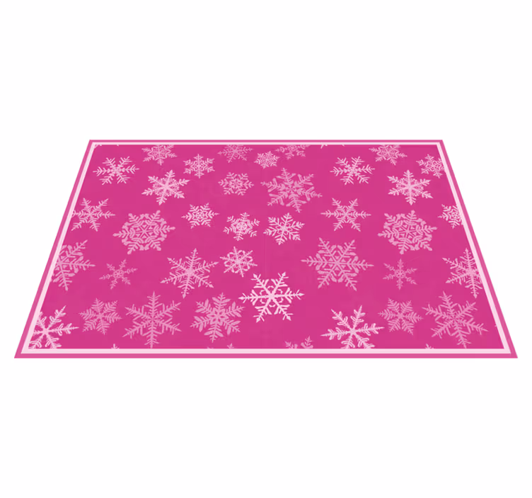 Tovaglietta personalizzata natale finitura a fiocchi di neve - TenStickers