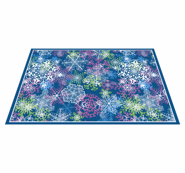 Tovaglietta personalizzata natale motivo fiocchi di neve - TenStickers