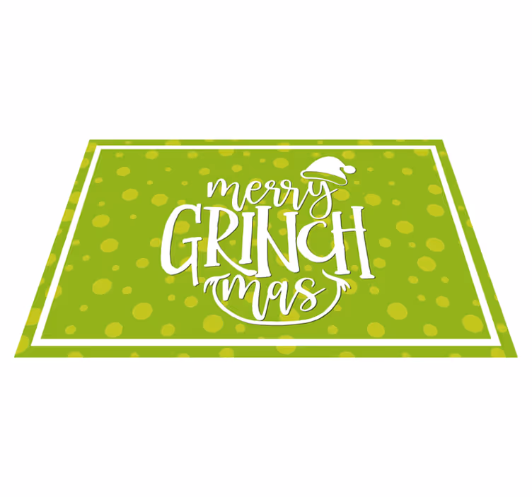 Tovaglietta personalizzata natale design grinch felice - TenStickers