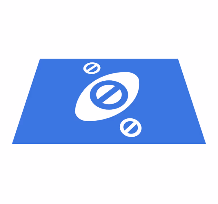 Tovaglietta americana moderna accento blu minimalista - TenStickers