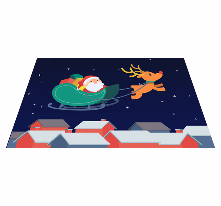 Tovaglietta personalizzata natale viaggio della slitta - TenStickers