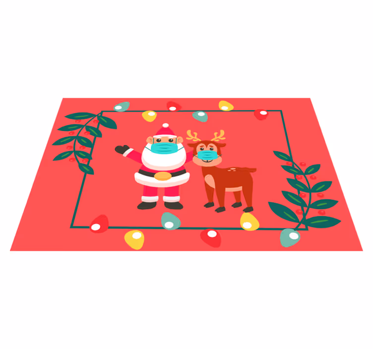 Tovaglietta personalizzata natale babbo natale e slitta - TenStickers
