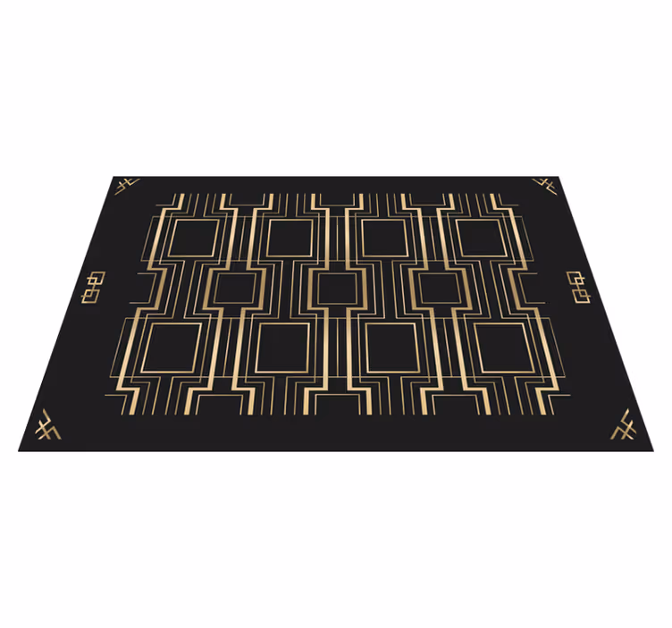 Tovaglietta americana moderna concetto nero geometrico - TenStickers