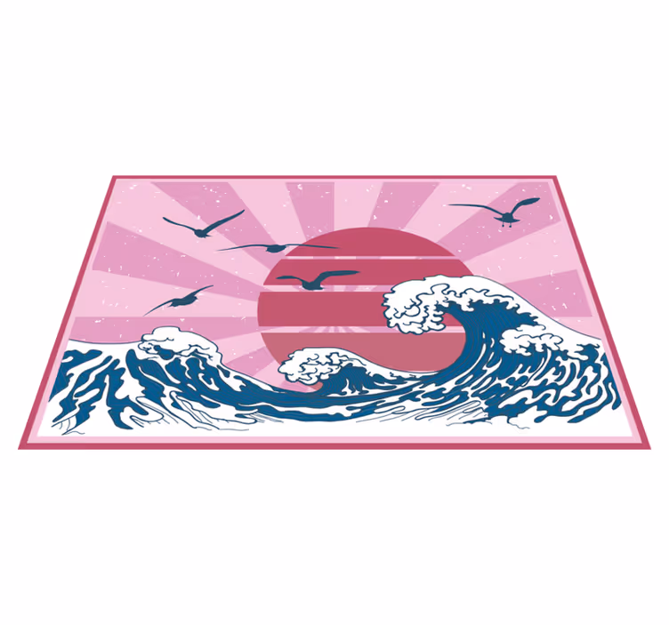 Tovaglietta americana moderna onde e sole - TenStickers