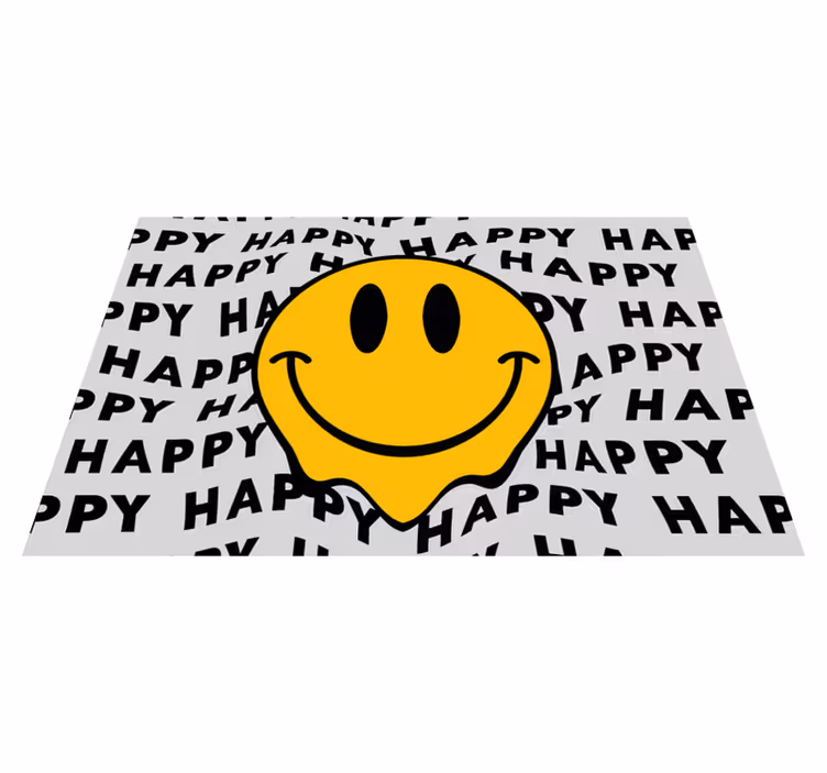 Tovaglietta americana frase faccia felice - TenStickers