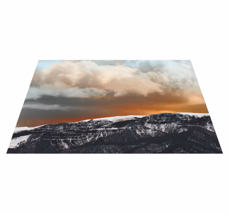 Tovaglietta americana orizzonte del tramonto in montagna - TenStickers
