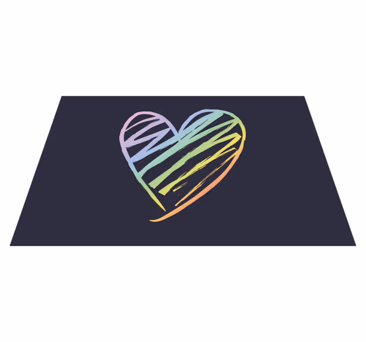 Tovaglietta americana originale forma cuore colorata - TenStickers