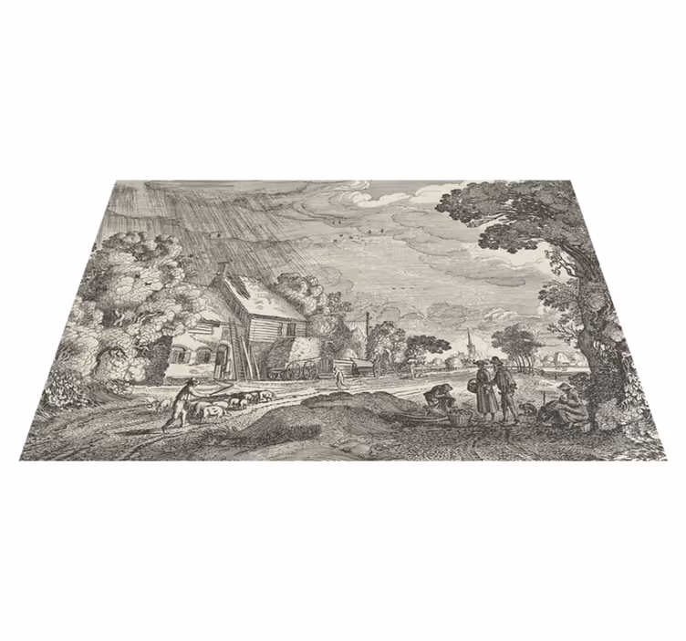 Tovaglietta americana originale paesaggio vintage - TenStickers