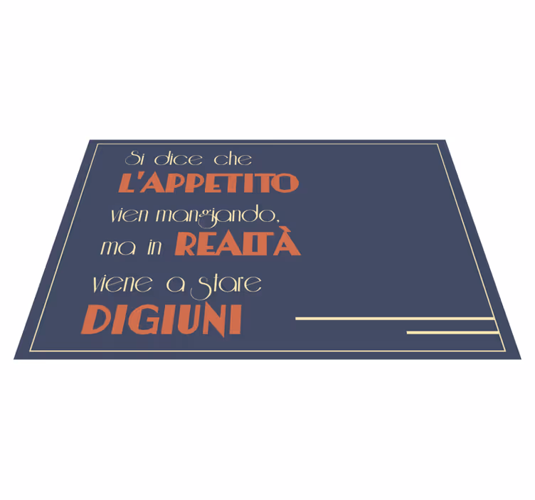 Tovaglietta americana testo frase attore napoli - TenStickers