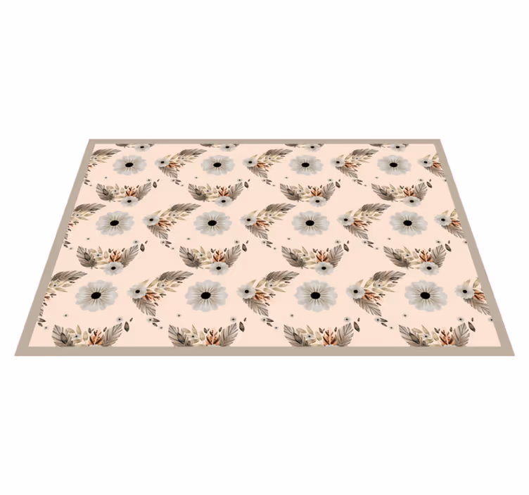 Tovaglietta americana originale motivazione foglie fiorite - TenStickers