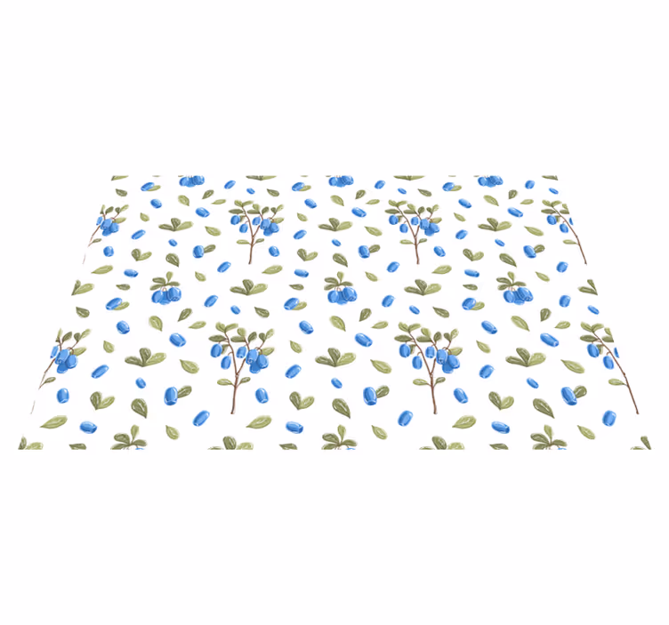 Tovaglietta americana motivo botanico blu - TenStickers