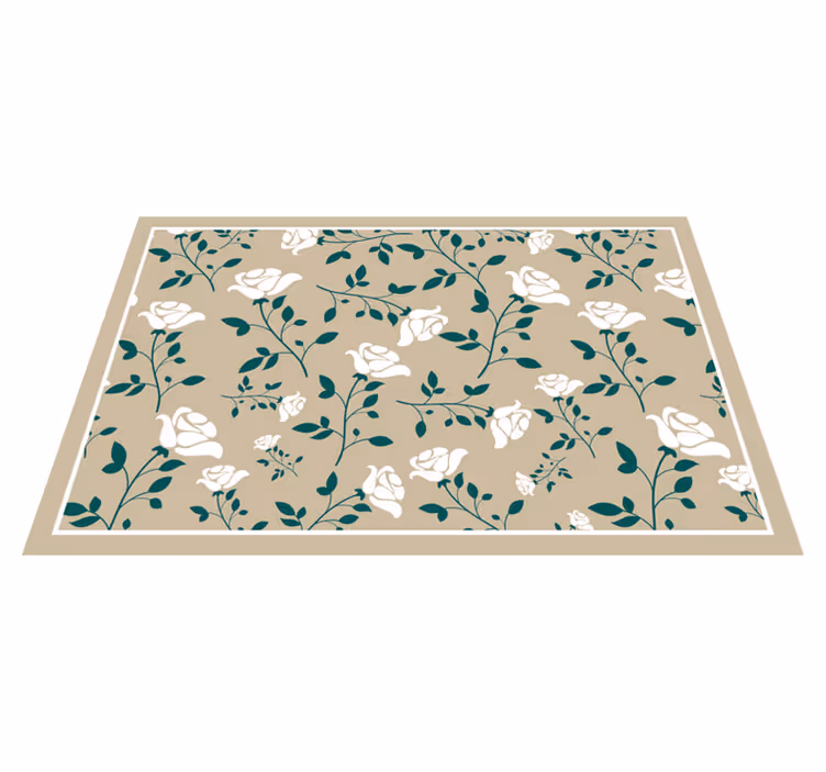 Tovaglietta americana motivo foglie floreali - TenStickers