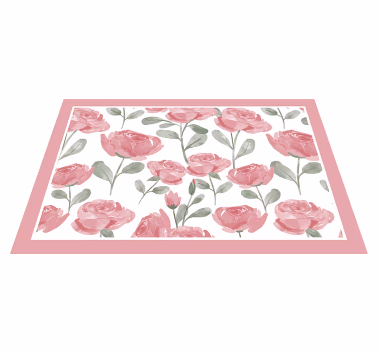 Tovaglietta americana elegante Modello di rosa vintage naturale - TenStickers