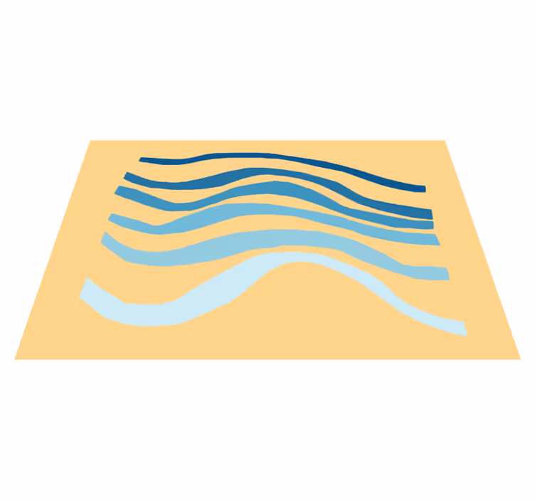 Tovaglietta americana moderna stile linee ondulate - TenStickers