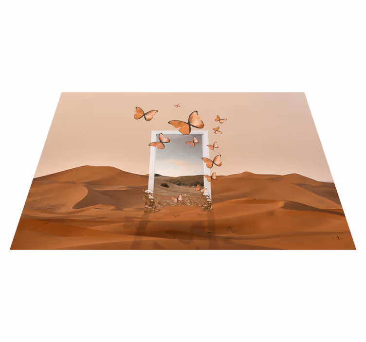 Tovaglietta americana originale cornice farfalle in uscita - TenStickers