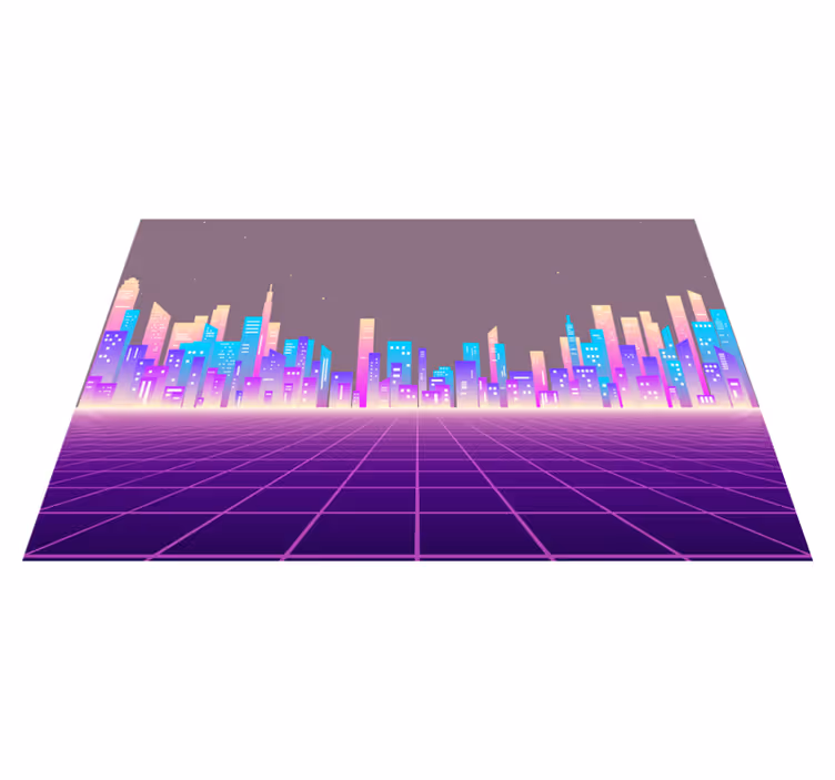 Tovaglietta americana moderna scena di città futuristica - TenStickers