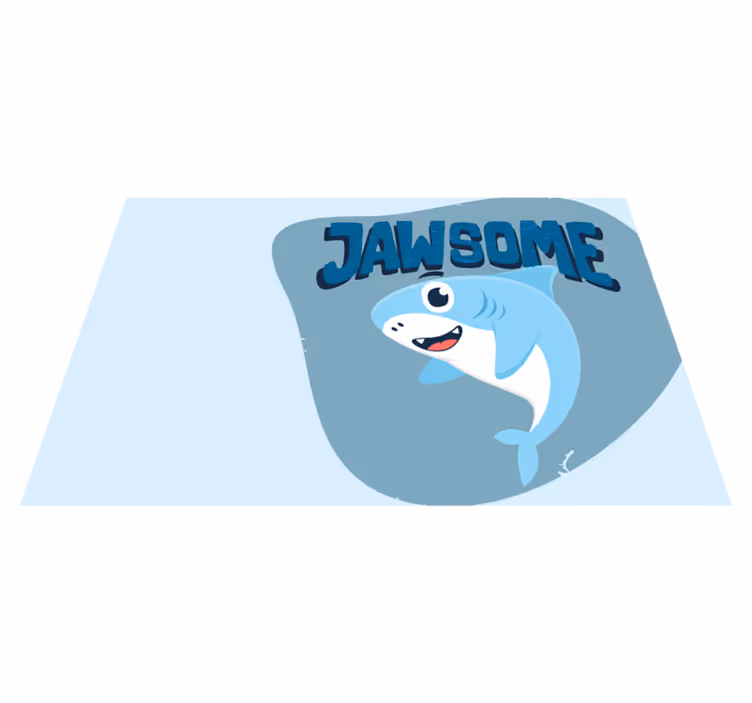 Tovaglietta americana infantile con squalo allegro - TenStickers