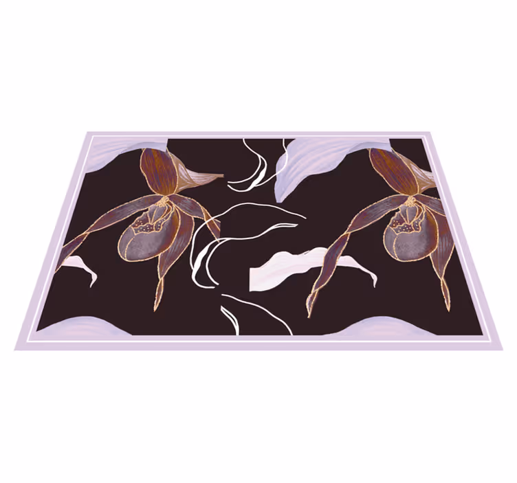 Tovaglietta americana elegante motivo floreale orchidea - TenStickers