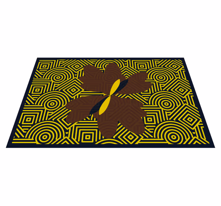 Tovaglietta americana fiore geometrico astratto - TenStickers