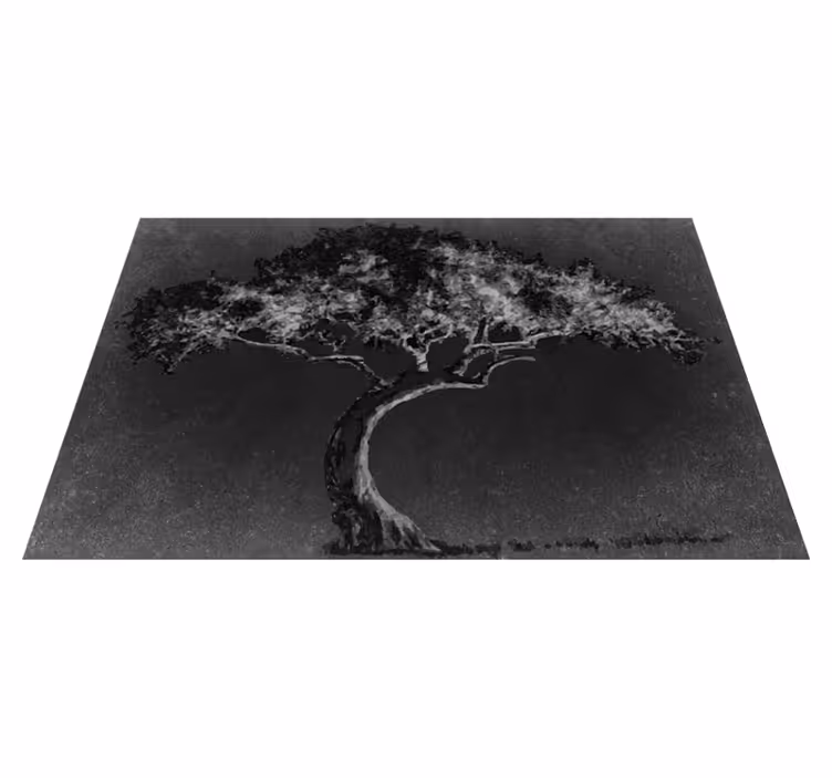 Tovaglietta americana silhouette artistica di albero - TenStickers