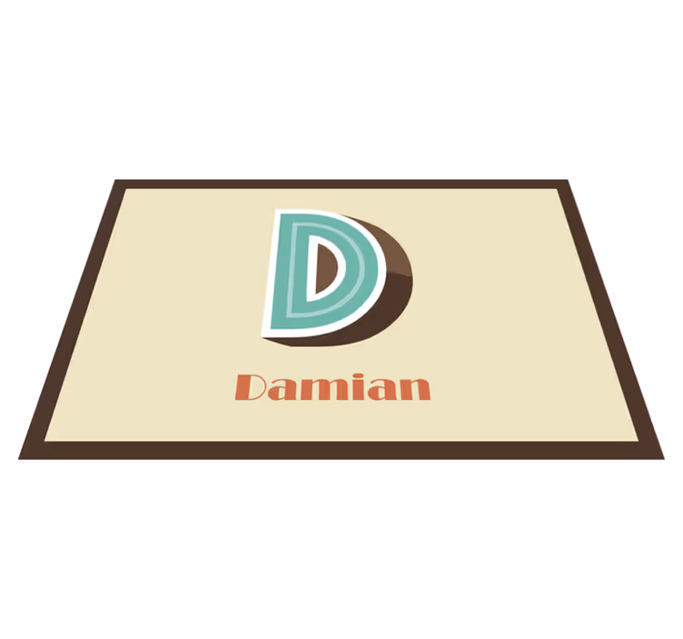 Tovaglietta americana con nome lettera 3d - TenStickers