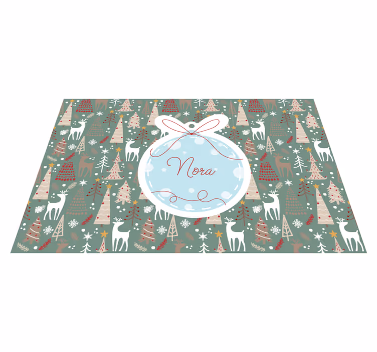 Tovaglietta Natale pattern foresta - TenStickers