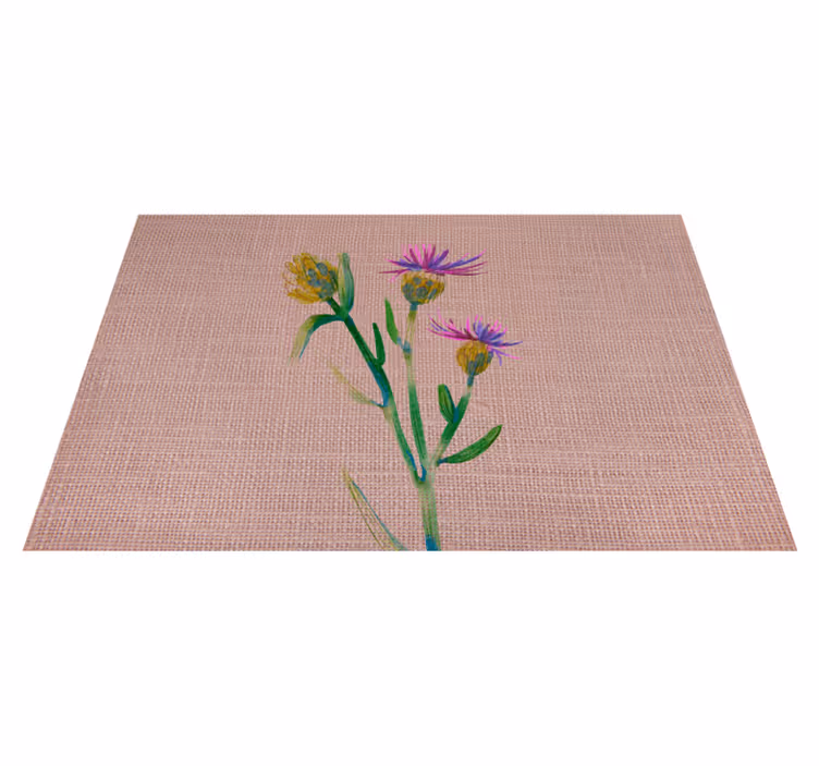 Tovaglietta in vinile con fiori viola - TenStickers