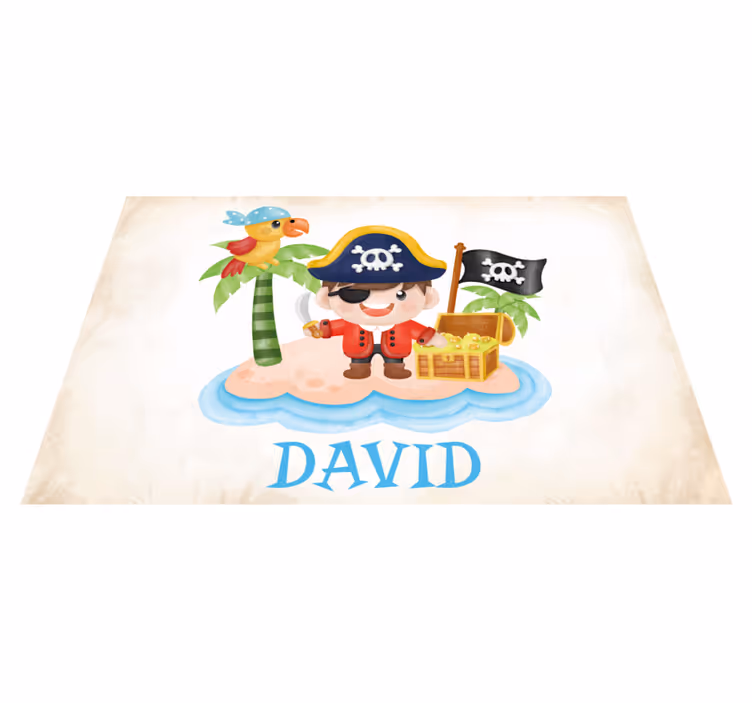 Tovaglietta americana con nome pirata Cartoon - TenStickers