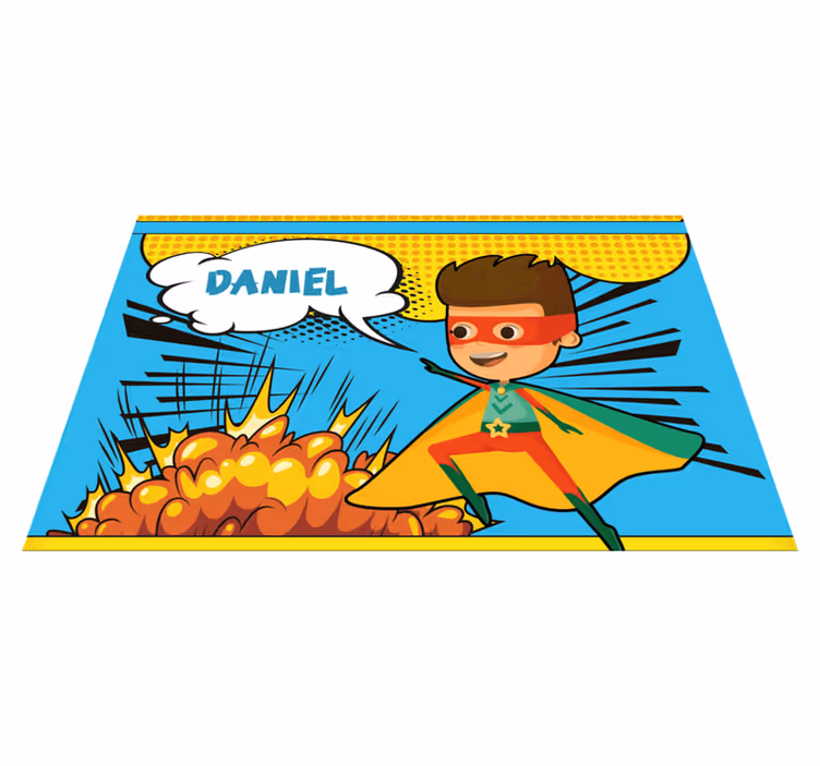 Tovaglietta americana con nome Super Eroe comic  - TenStickers