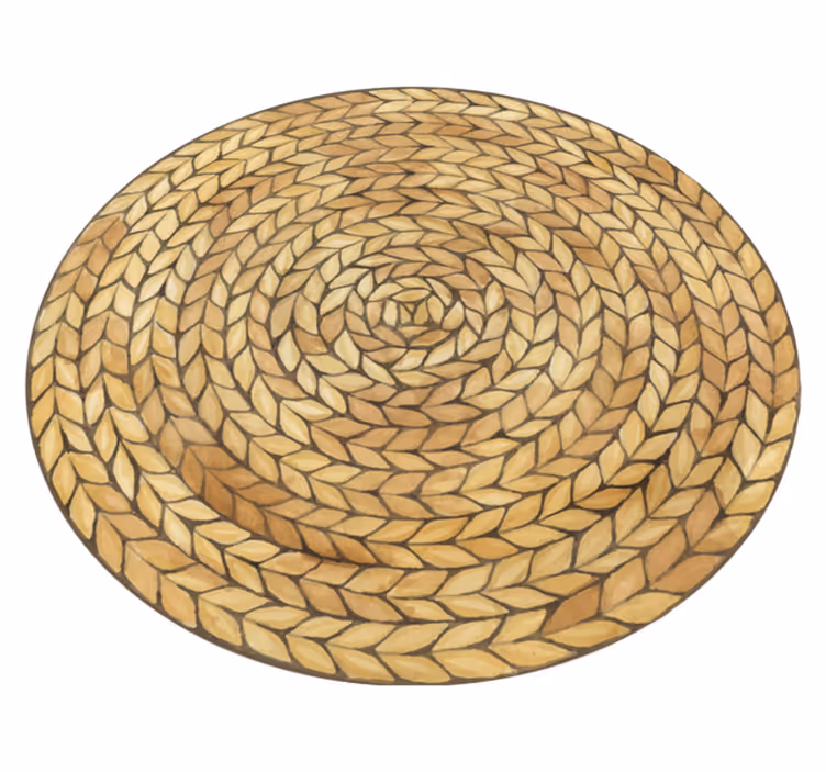Tovaglietta imitazione texture vimini circolare - TenStickers