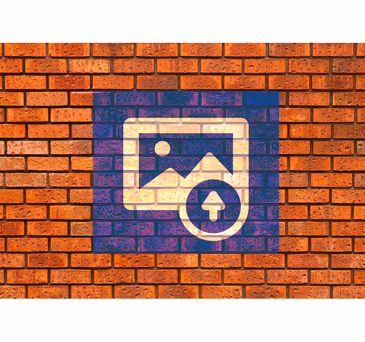 Fotomurale mattoni effetto bandiera spagnola - TenStickers