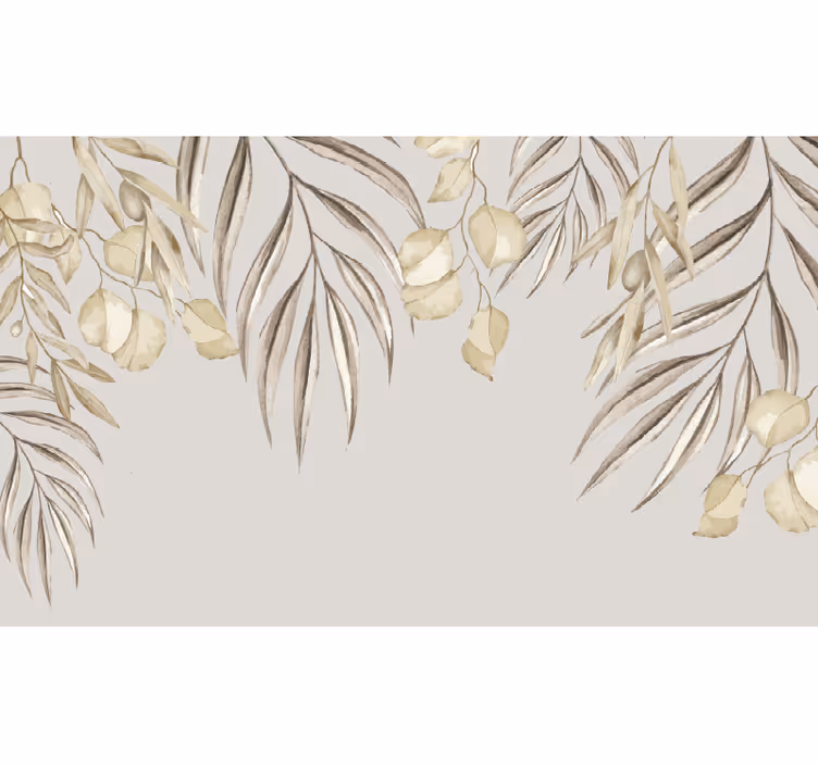 Fotomurale per bagno palma beige morbida - TenStickers