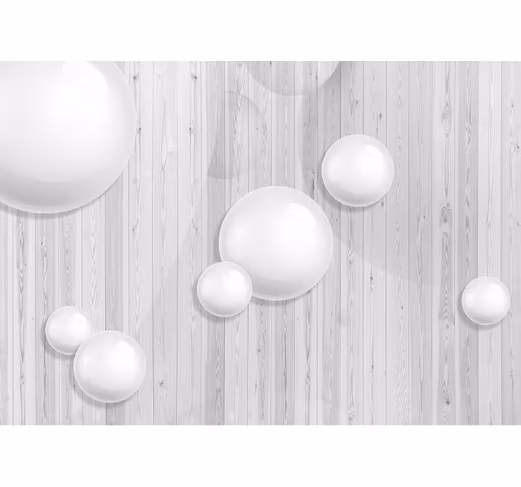 Gigantografia da parete sfere su legno - TenStickers