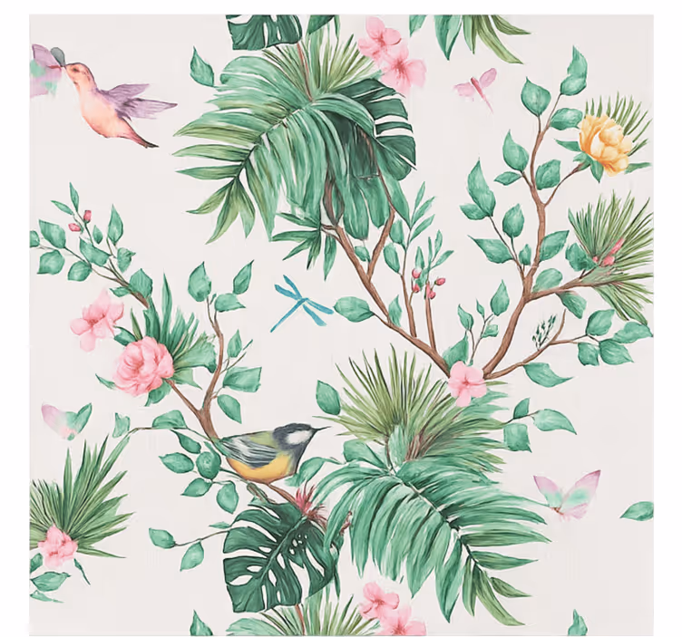Fotomurale soggiorno progettazione di giardini tropicali - TenStickers