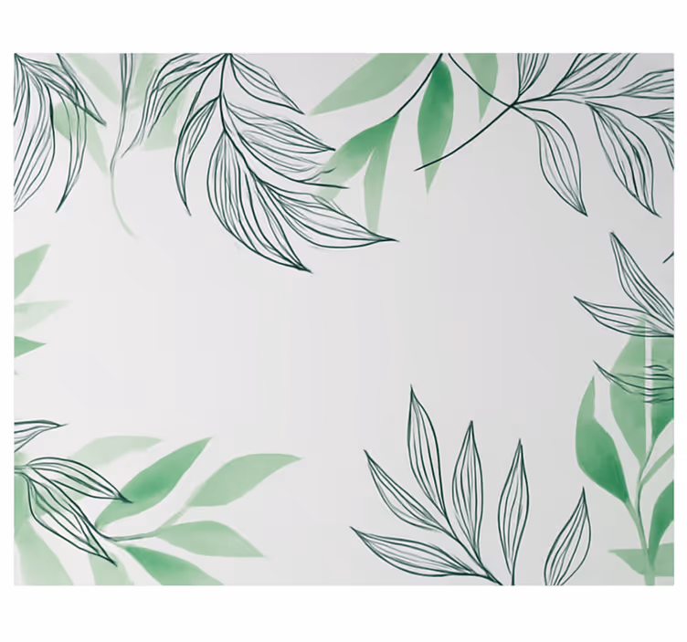 Fotomurale soggiorno foglie tropicali pendenti - TenStickers