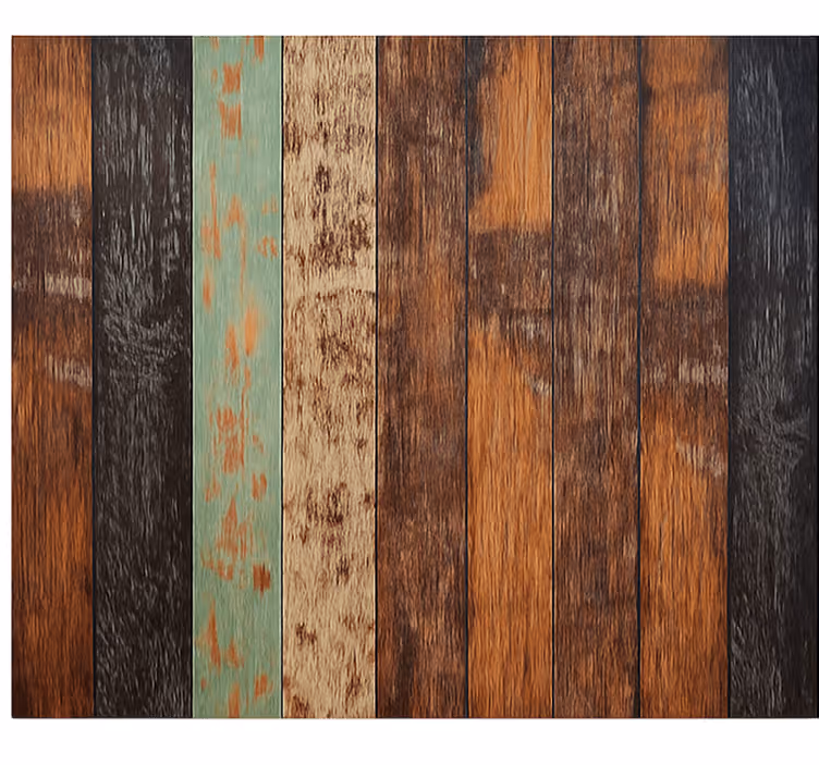Fotomurale soggiorno assi di legno colorate - TenStickers