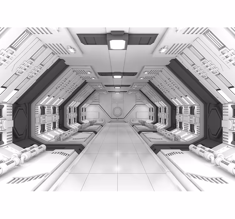 Fotomurale 3d composizione futuristica - TenStickers