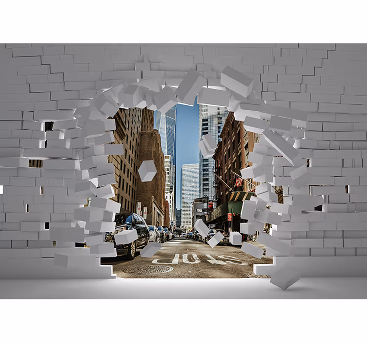 Fotomurale dietro il muro di new york - TenStickers