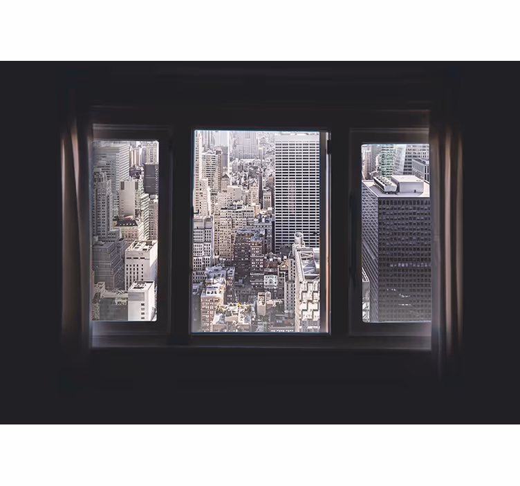 Fotomurale New York vista dalla finestra urbana - TenStickers