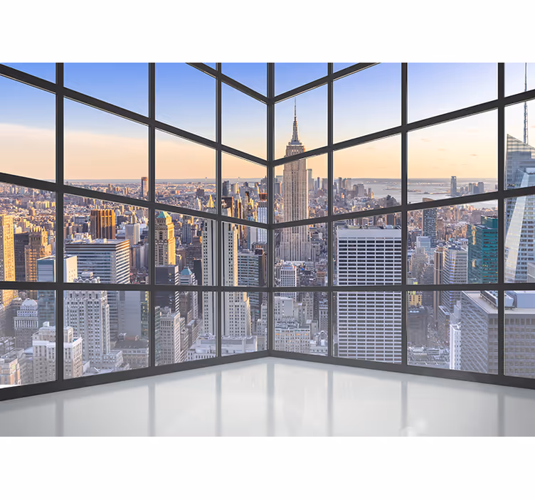 Fotomurale della finestra di new york 3d - TenStickers