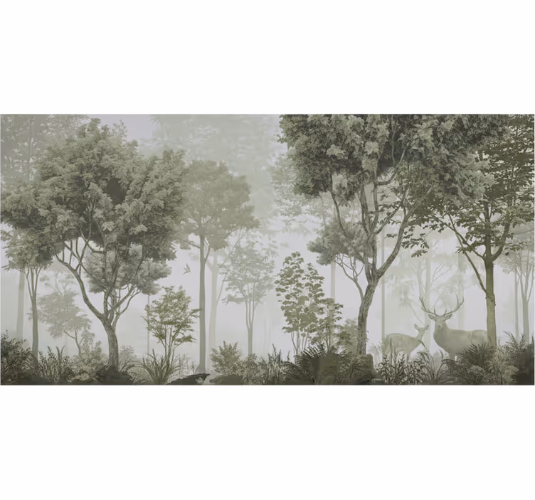 Carta da parati foresta fuga nella natura tranquilla - TenStickers