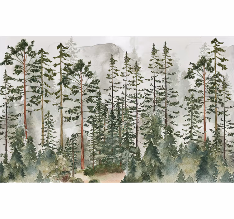 Carta da parati foresta cameretta boschiva - TenStickers