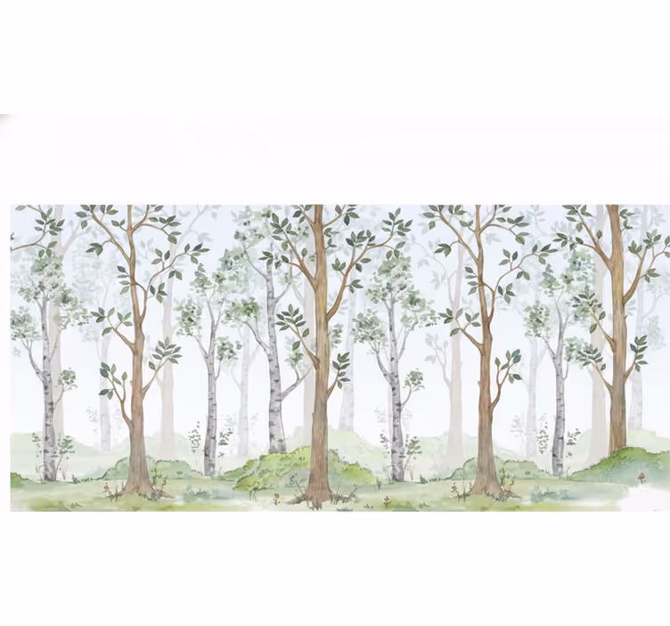 Carta da parati foresta brezza di bosco pastello - TenStickers