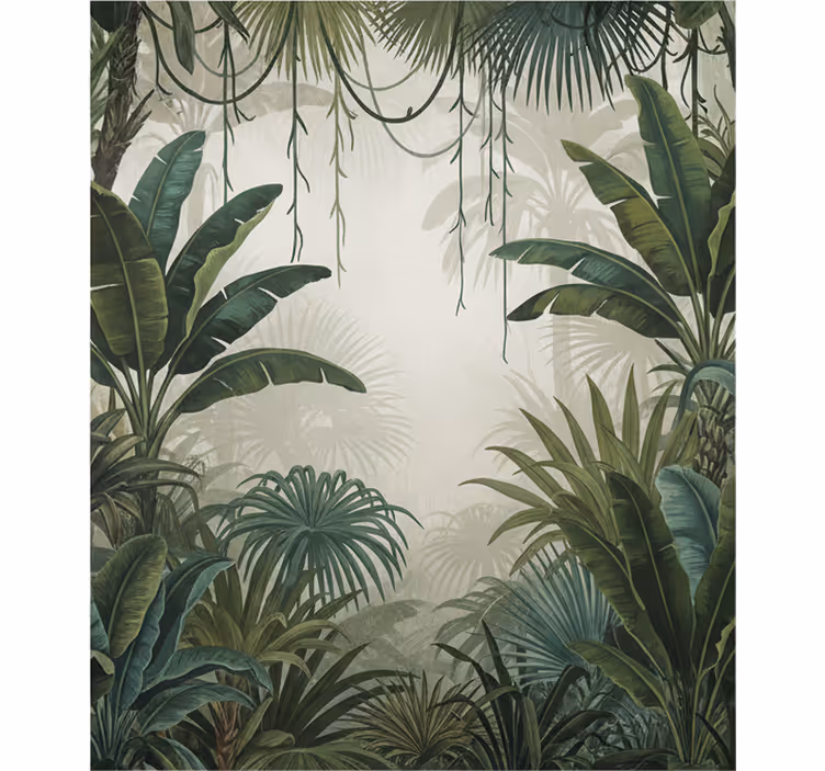Carta da parati foresta ritiro giungla retro - TenStickers
