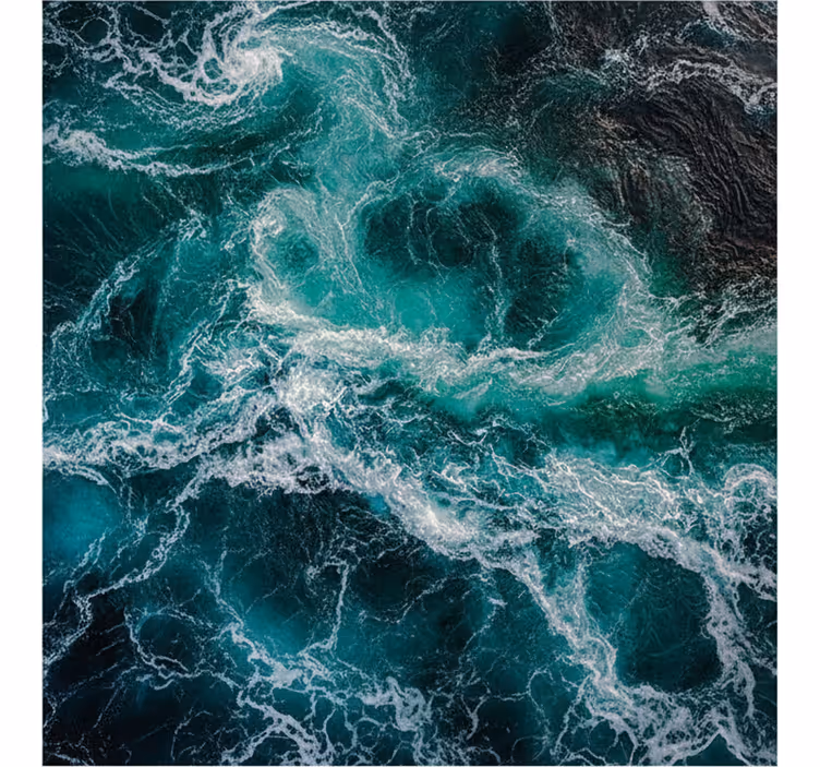 Fotomurale per bagno onda profonda dell'oceano - TenStickers