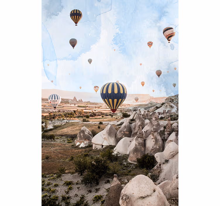 Fotomurale deserto palloni aerostatici cappadocia - TenStickers
