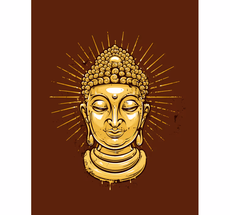 Fotomurali buda silhouette dorata - TenStickers