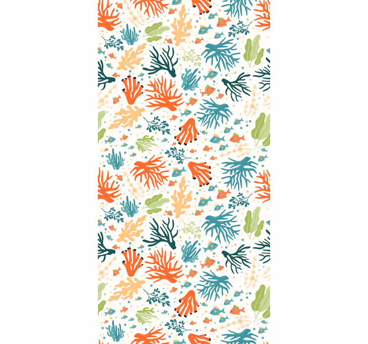 Fotomurale per bagno corallo colorato - TenStickers