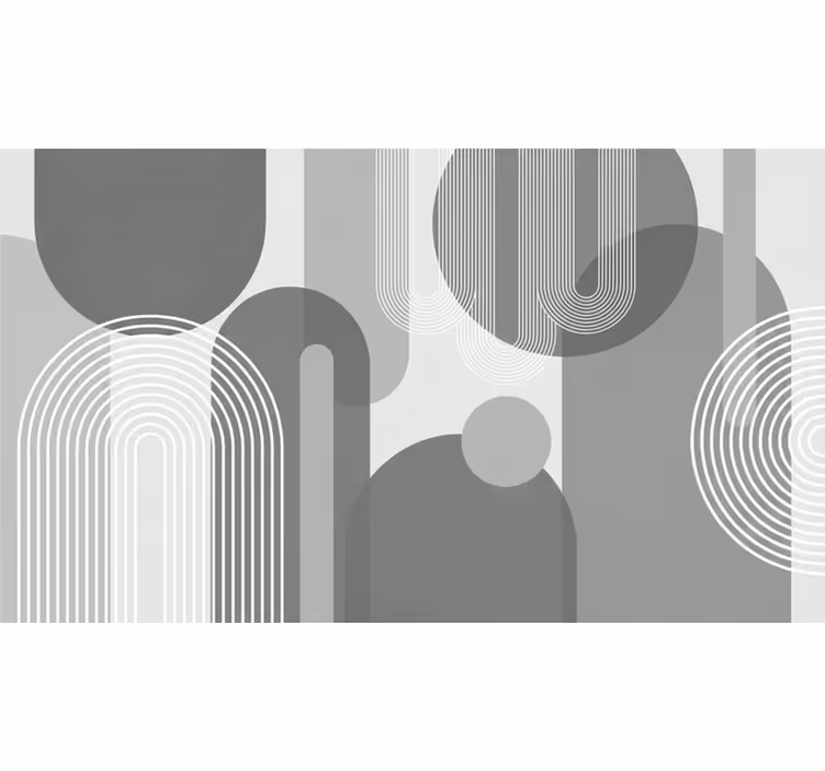 Fotomurale per bagno forme grigie - TenStickers