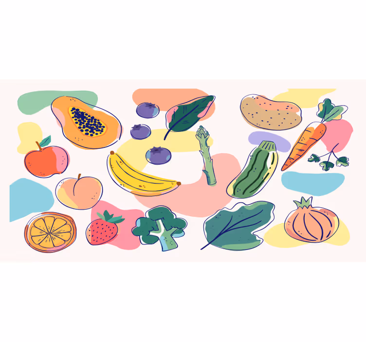 Fotomurale per cucina frutti colorati - TenStickers